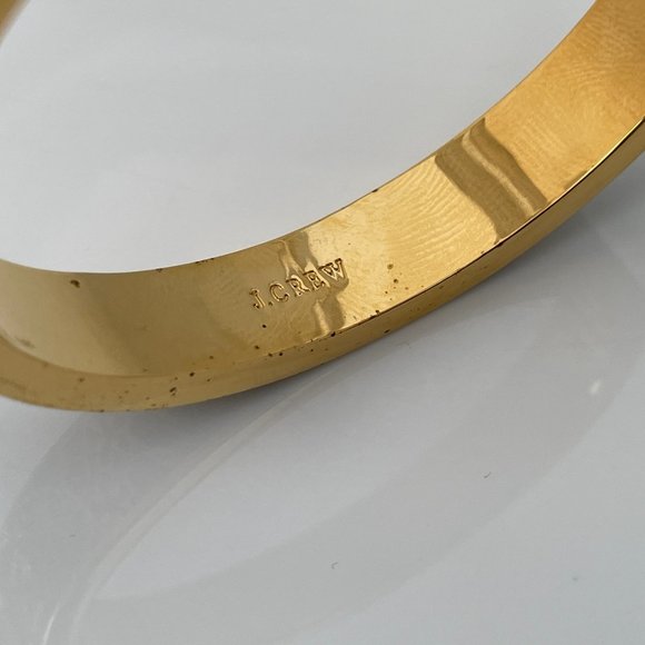 J. Crew Bracelet gold plated bangle enamel paint F - Picture 8 of 11